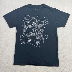 A-Lab T-Shirt Mens Medium Black Good Grim Reaper Skateboard Graphic Tee